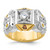 IBGoodman 14k Two-tone Men's Polished and Textured Masonic Shriner's Ring Mounting
