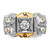 IBGoodman 14k Two-tone Men's Polished and Textured Masonic Shriner's Ring Mounting