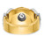 IBGoodman 14k Two-tone Men's Polished and Textured Masonic Shriner's Ring Mounting