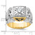 IBGoodman 14k Two-tone Men's Polished and Textured with Black Enamel and Diamond 32nd Degree Scottish Rite Masonic Ring - B0-D0CB7B54-4252