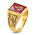 IBGoodman 14k Two-tone Men's Polished and Textured with Lab Created Ruby and Diamond Blue Lodge Master Masonic Ring - B0-6BC1223A-5194