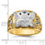IBGoodman 14k Two-tone Men's Polished and Textured with Multi-color Enamel Active 33rd Degree Masonic Ring