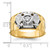 IBGoodman 14k Two-tone Men's Polished and Textured with Multi-color Enamel and Diamond 32nd Degree Scottish Rite Masonic Ring - B0-101B4249-4805