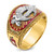 IBGoodman 14k Two-tone Men's Polished and Textured with Multi-color Enamel Masonic Shriner's Ring