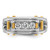 IBGoodman 14k Two-tone Men's Polished Grooved and Cut-Out 3-Stone 1/2 Carat AA Quality Diamond Ring