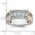 IBGoodman 14k Two-tone Men's Polished Grooved and Cut-Out 5-Stone Ring Mounting