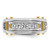 IBGoodman 14k Two-tone Men's Polished Grooved and Cut-Out 5-Stone Ring Mounting