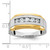 IBGoodman 14k Two-tone Men's Polished Satin and Beaded 5-Stone Ring Mounting