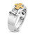 IBGoodman 14k Two-tone Men's Polished Satin and Cut-Out 1/3 Carat AA Quality Diamond Cross Ring
