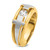 IBGoodman 14k Two-tone Men's Polished Satin and Cut-Out Cross Ring Mounting