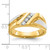 IBGoodman 14k Two-tone Men's Polished Satin and Grooved 4-Stone 1/4 Carat AA Quality Diamond Ring - B5-ED3876F6-2218