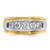 IBGoodman 14k Two-tone Men's Polished Satin and Grooved 5-Stone 1 Carat AA Quality Diamond Ring - B5-FAEFB0D2-5420