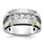 IBGoodman 14k Two-tone Men's Polished Satin and Grooved 5-Stone Ring Mounting - B6-498367E6-1987