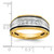 IBGoodman 14k Two-tone Men's Polished Satin and Grooved 5-Stone Ring Mounting - B6-DF271E50-8727