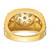 IBGoodman 14k Two-tone Men's Polished Satin and Textured 1/2 Carat AA Quality Diamond Cluster Ring - B5-39F6122D-1642