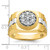 IBGoodman 14k Two-tone Men's Polished Satin and Textured Cluster Ring Mounting - B5-49B01A1E-6800