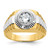IBGoodman 14k Two-tone Men's Polished Satin and Textured Ring Mounting - B5-DA120909-5510