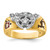 IBGoodman 14k Two-tone Men's Polished with Multi-color Enamel and Diamond Masonic Shriner's Ring