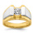 IBGoodman 14k Two-Tone Polished and Satin Men's Ring Mounting - B2-C6B86EA5-7145
