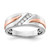 IBGoodman 14k Two-tone Rose and White Gold 1/5 carat Lab Grown Diamond VS/SI+ G+ Five Stone Complete Men's Ring