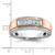 IBGoodman 14k White and Rose Gold Men's Polished 5-Stone Ring Mounting