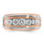 IBGoodman 14k White and Rose Gold Men's Polished and Cut-Out 5-Stone 1 Carat AA Quality Diamond Ring