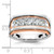 IBGoodman 14k White and Rose Gold Men's Polished and Cut-Out 5-Stone Ring Mounting - B6-2EB5960D-5466