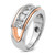 IBGoodman 14k White and Rose Gold Men's Polished and Cut-Out 5-Stone Ring Mounting - B6-5CE28F44-5256