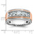 IBGoodman 14k White and Rose Gold Men's Polished and Grooved 5-Stone 1 Carat AA Quality Diamond Ring