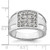 IBGoodman 14k White Gold 1 1/2 carat Lab Grown Diamond VS/SI+ G+ Cluster Men's Ring