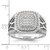 IBGoodman 14k White Gold 1 1/8 carat Lab Grown Diamond VS/SI+ G+ Side Design Men's Ring