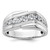 IBGoodman 14k White Gold 1 3/8 carat Lab Grown Diamond VS/SI+ G+ Complete Satin Men's Ring