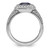 IBGoodman 14k White Gold 1 carat Lab Grown Diamond VS/SI+ G+ and Created Blue Sapphire Complete Men
