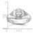 IBGoodman 14k White Gold 1 carat Lab Grown Diamond VS/SI+ G+ Oval Complete Men's Ring - B2-996E395B-2945