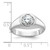 IBGoodman 14k White Gold 1 carat Lab Grown Diamond VS/SI+ G+ Round Complete Men's Ring