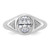 IBGoodman 14k White Gold 1/10 carat Lab Grown Diamond 1 carat Oval Center Semi Mount Men's Ring