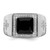 IBGoodman 14k White Gold 1/2 carat Lab Grown Diamond VS/SI+ G+ and Onyx Side Cross Men's Ring