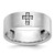 IBGoodman 14k White Gold 1/20 carat Lab Grown Diamond VS/SI+ G+ Complete Satin Cross Men's Ring