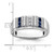 IBGoodman 14k White Gold 1/5 carat Lab Grown Diamond VS/SI+ G+ and Lab Created Blue Sapphire Complete Men's Ring