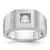 IBGoodman 14k White Gold 5/8 carat Lab Grown Diamond VS/SI+ G+ Complete Polished and Satin Men's Ring