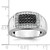IBGoodman 14k White Gold Men's Polished and Cut-Out Rectangle Ring Mounting