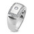 IBGoodman 14k White Gold Men's Polished and Cut-Out Ring Mounting