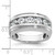IBGoodman 14k White Gold Men's Polished and Grooved 1 3/4 Carat AA Quality Diamond Ring