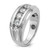 IBGoodman 14k White Gold Men's Polished and Grooved 1 3/4 Carat AA Quality Diamond Ring