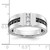 IBGoodman 14k White Gold Men's Polished and Grooved Ring Mounting