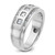 IBGoodman 14k White Gold Men's Polished and Grooved Square 5-Stone Ring Mounting