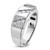 IBGoodman 14k White Gold Men's Polished and Satin 1/2 Carat AA Quality Diamond Ring
