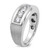 IBGoodman 14k White Gold Men's Polished and Satin 5-Stone 1 Carat AA Quality Diamond Ring - B6-C771BDC0-6883
