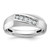 IBGoodman 14k White Gold Men's Polished and Satin 5-Stone 1/4 Carat AA Quality Diamond Ring - B6-F5B11BB9-6354