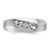 IBGoodman 14k White Gold Men's Polished and Satin 5-Stone 1/4 Carat AA Quality Diamond Ring - B6-F5B11BB9-6354